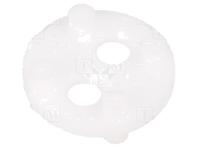 Afstandbus; LED; Øext: 6,4mm; ØLED: 3mm,5mm; L: 2,3mm; wit; UL94V-2 Afstandbus; LED; Øext: 6,4mm; ØLED: 3mm,5mm; L: 2,3mm; wit; UL94V-2